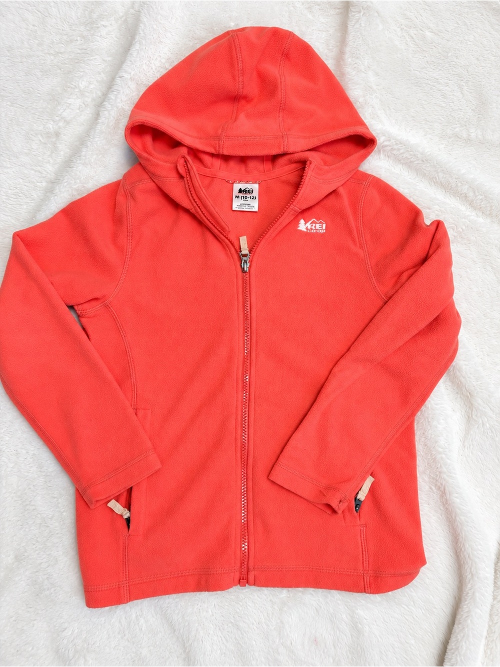 REI Co-op Girls Medium coral Hooded Jacket